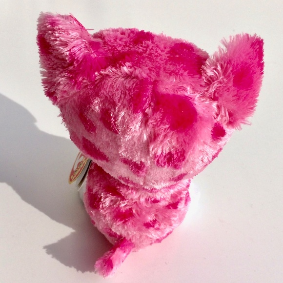 TY Beanie Boo ROMEO pink dog glitter eyes - Picture 6 of 9